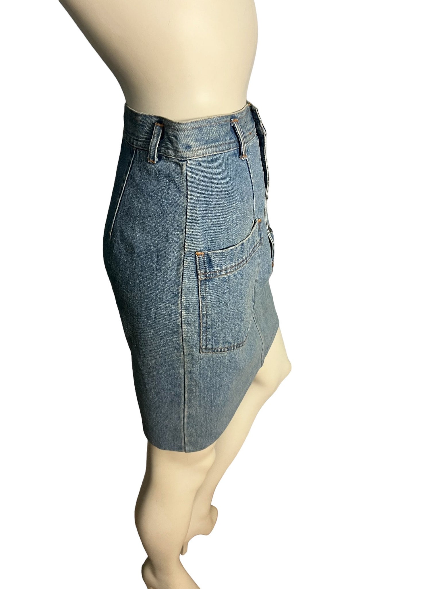 Vintage 80's high waist jean skirt 7/8 Starwear Jeanswear