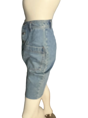 Vintage 80's high waist jean skirt 7/8 Starwear Jeanswear