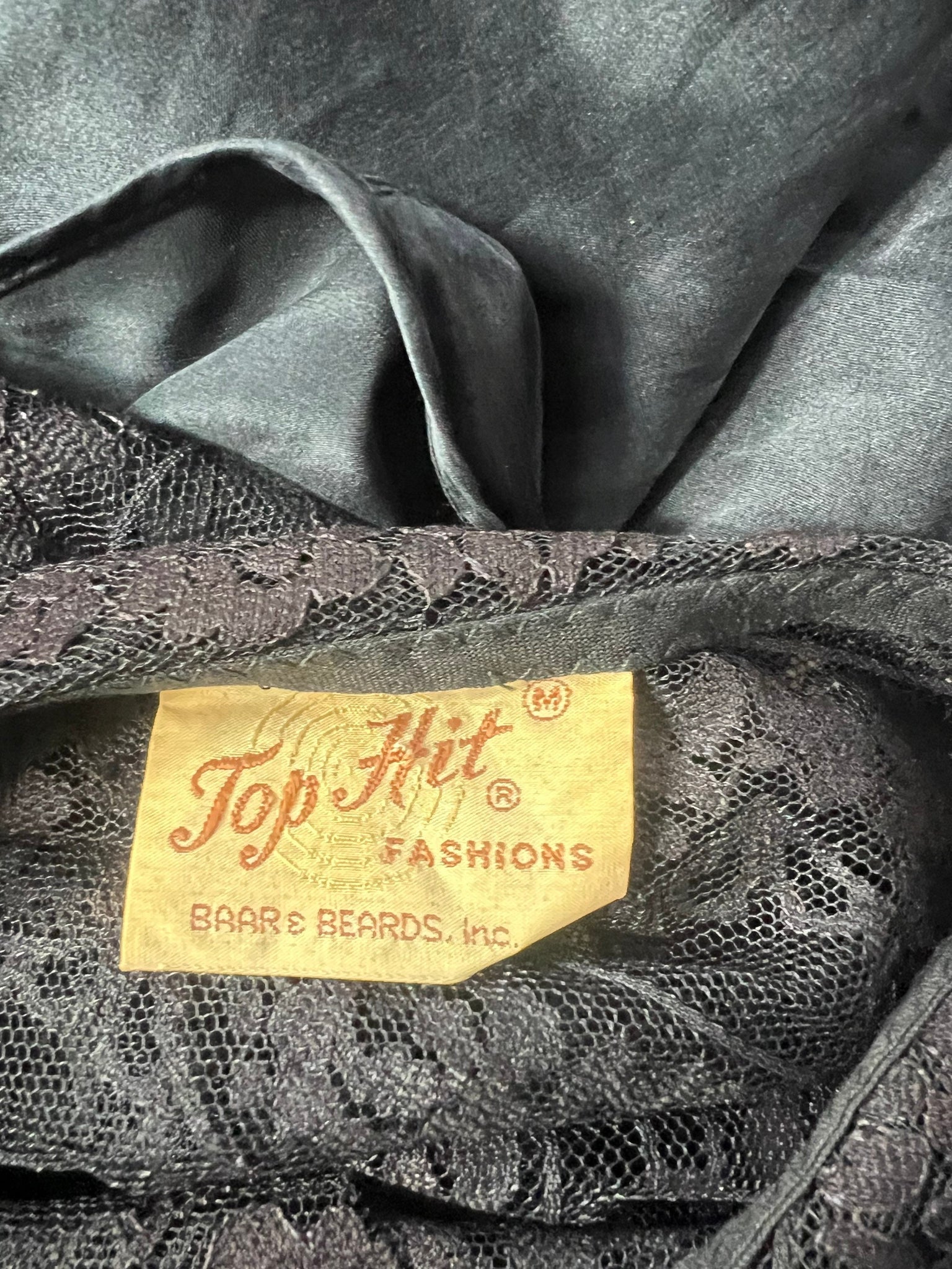 Vintage 50's black lace short jacket M Top Hit