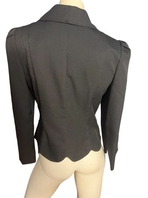 Vintage 80's black blazer jacket Leslie Lucks M