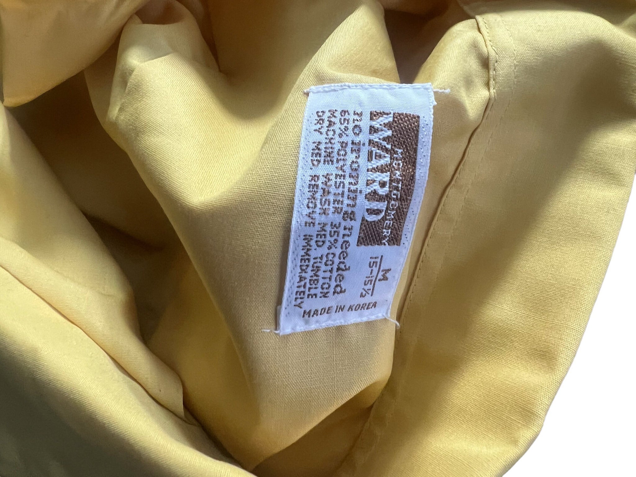 Vintage 70's yellow dress shirt M