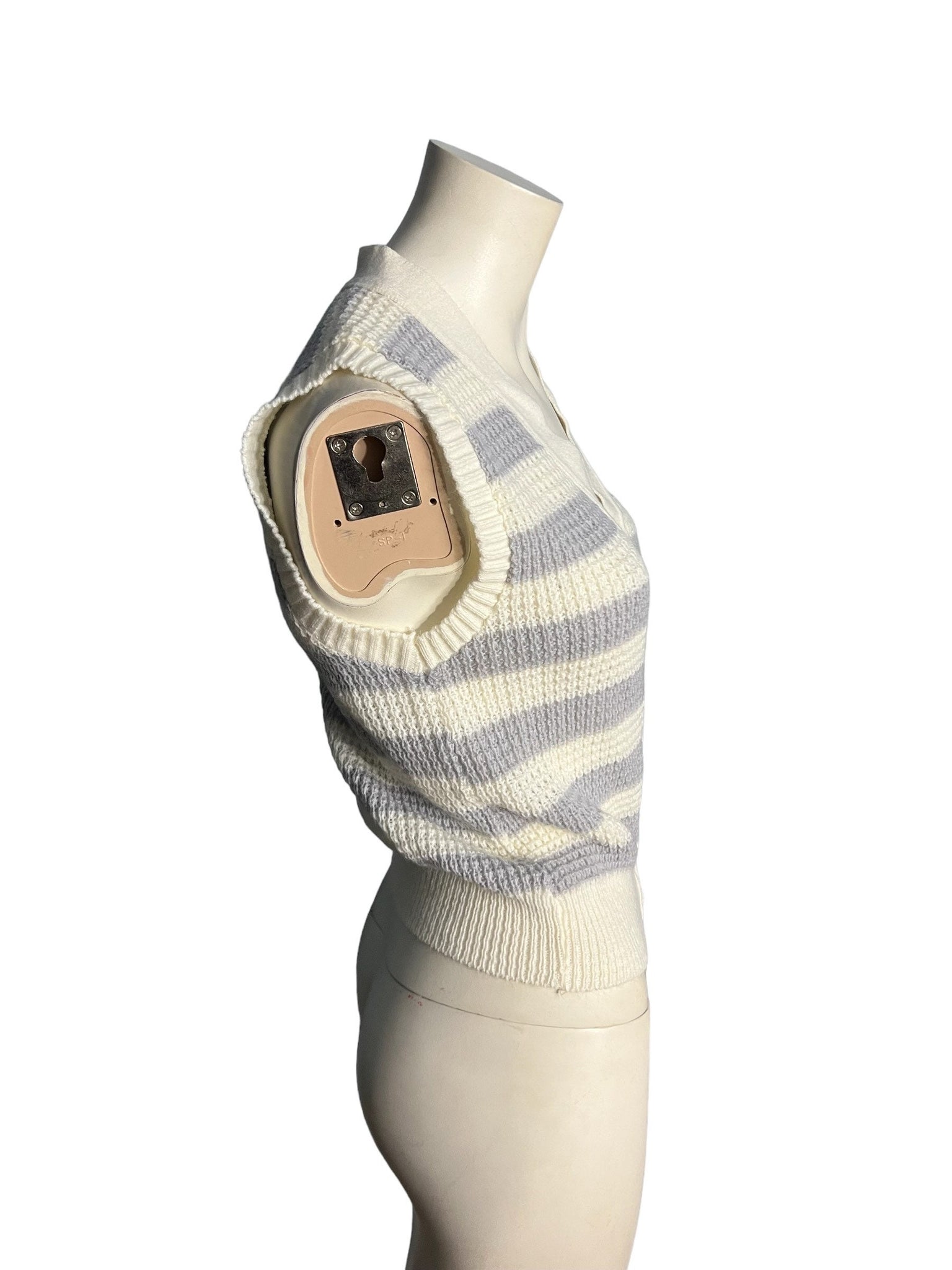 Vintage 70's Fortune Knits stripe sweater vest M