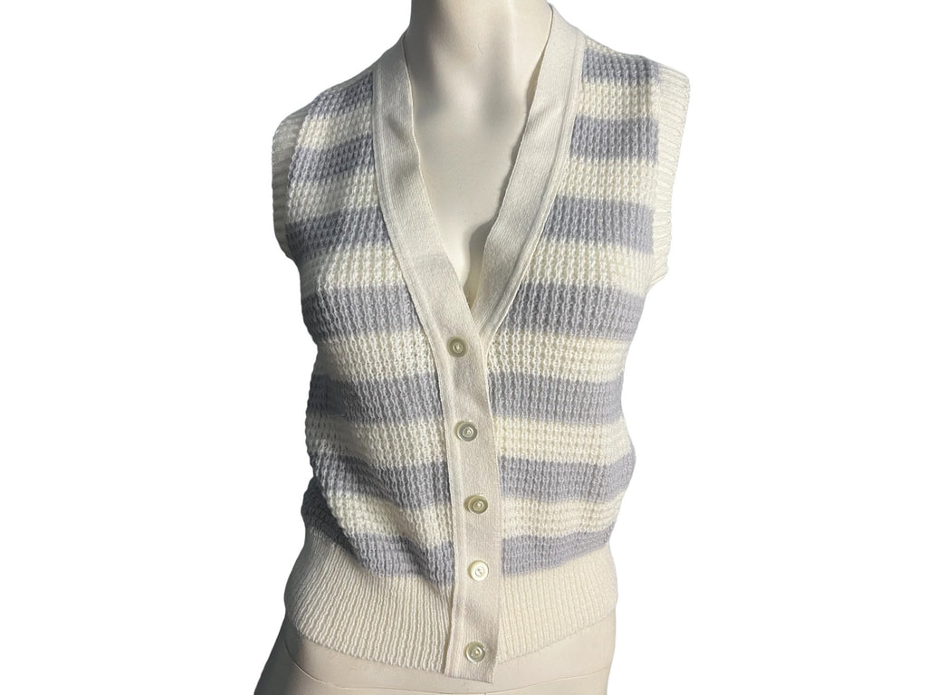 Vintage 70's Fortune Knits stripe sweater vest M