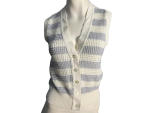 Vintage 70's Fortune Knits stripe sweater vest M