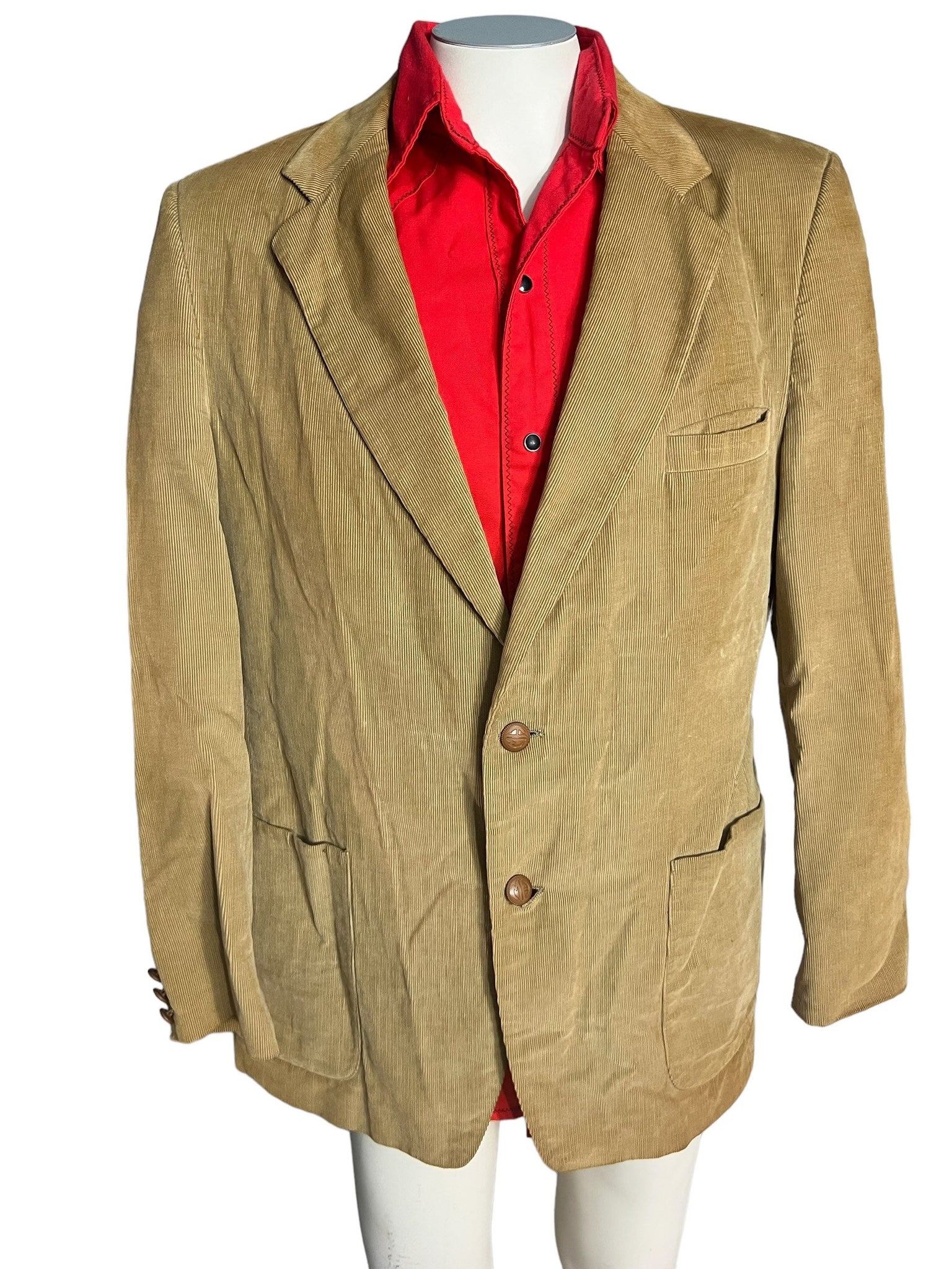 Vintage brown corduroy suit jacket 44 Mark Hall