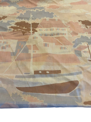 Vintage 70's sailboat pillowcase XL