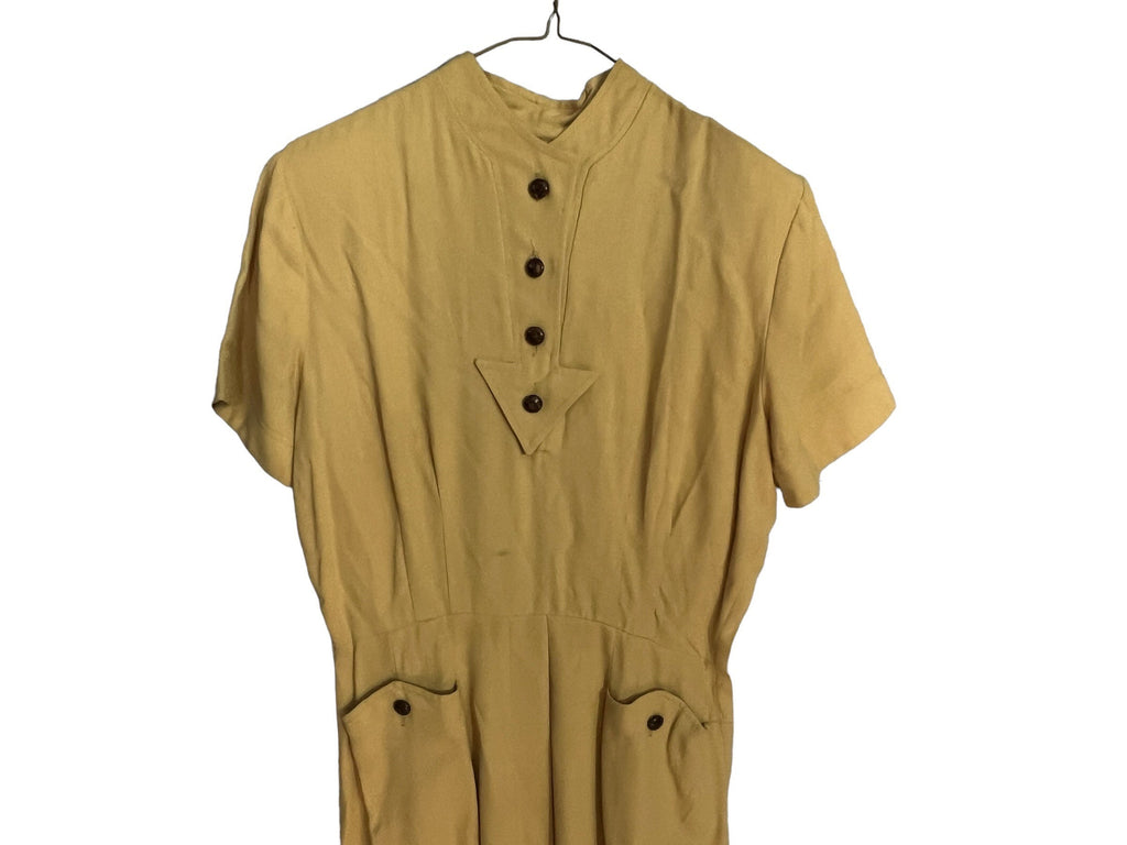 Vintage 40's yellow dress for pattern
