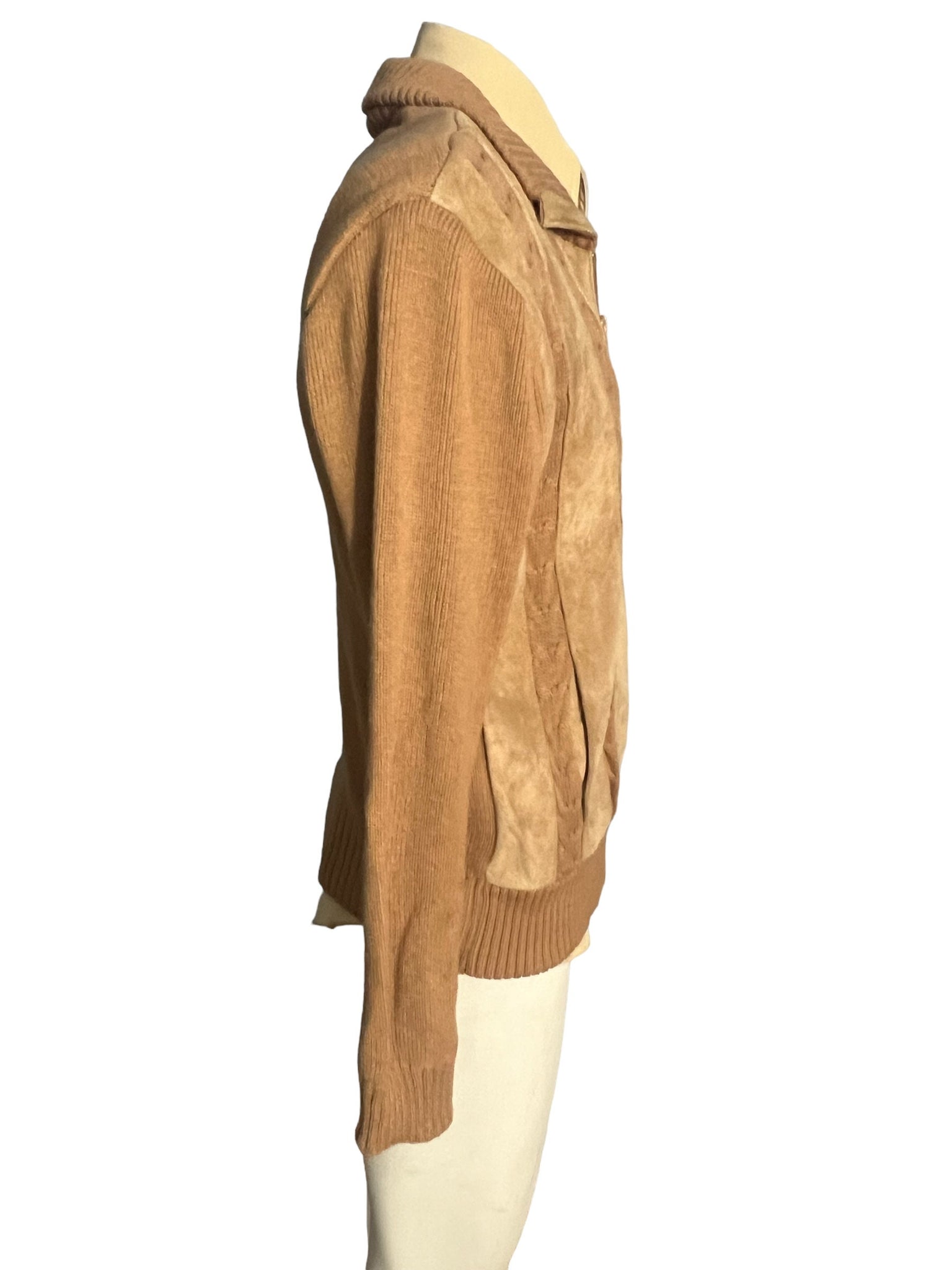 Vintage Richman suede & sweater jacket L