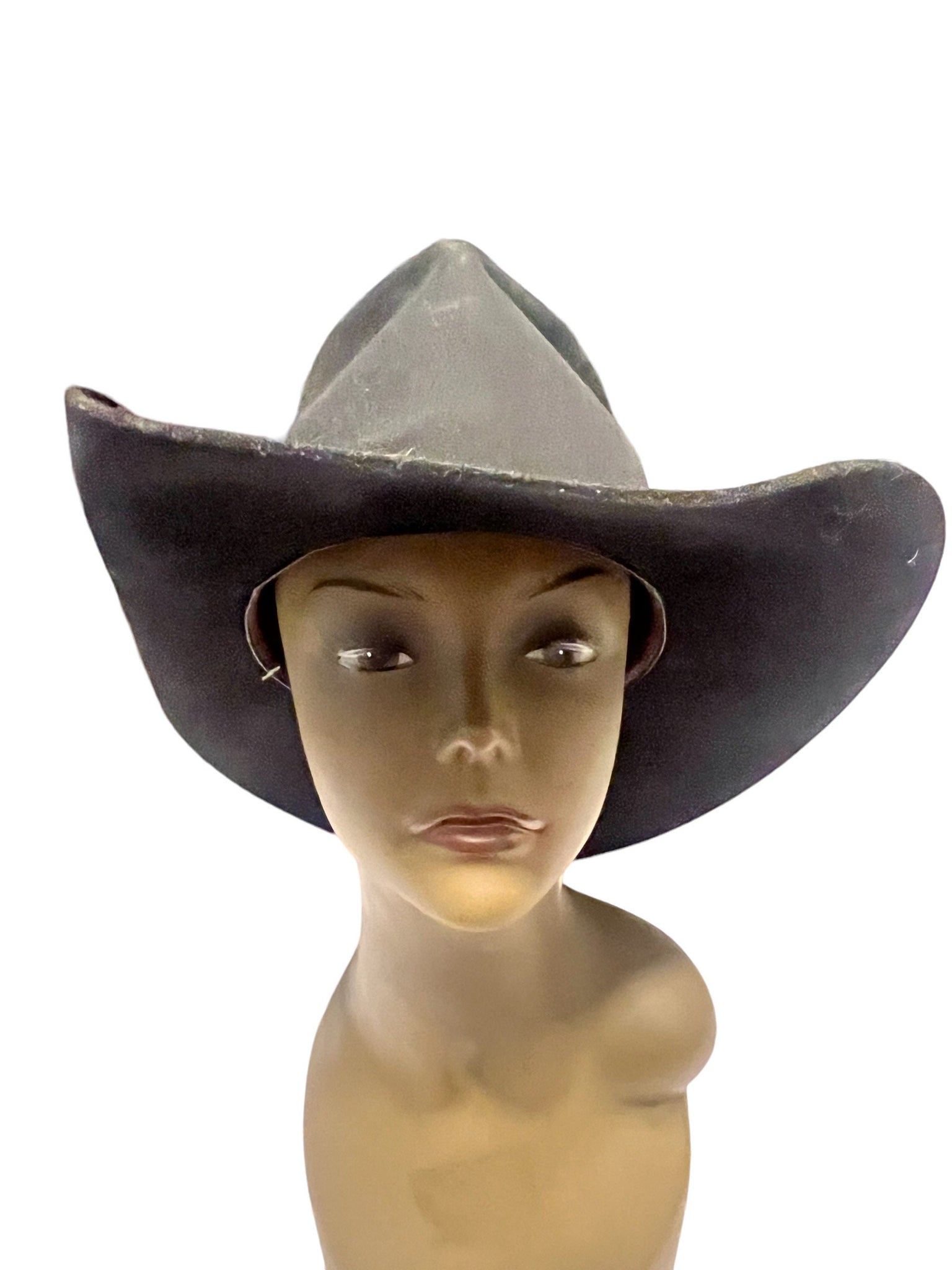 Vintage feather cowboy hat Trail Ridge 7 1/4