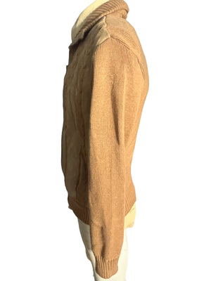 Vintage Richman suede & sweater jacket L