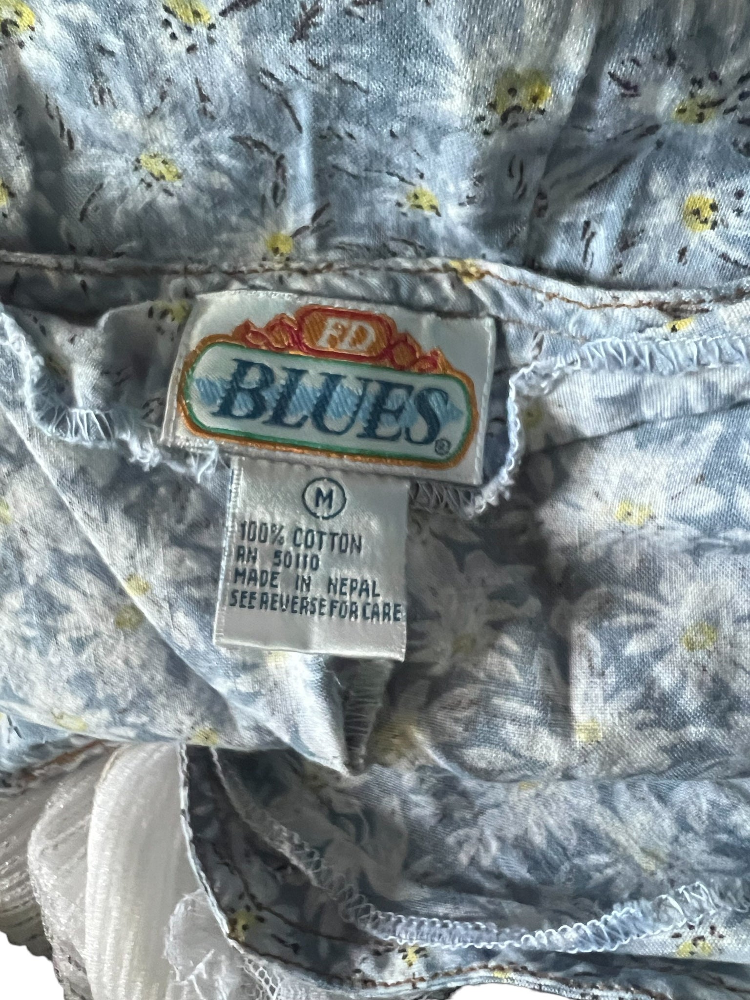 Vintage 80's jean vest top M FD Blues