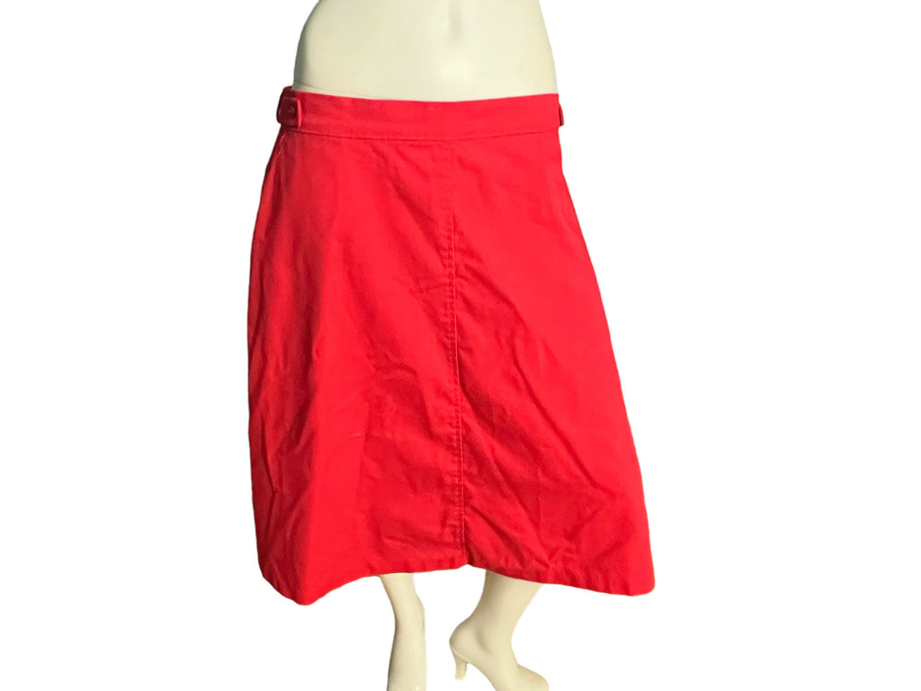 Vintage 80's red wrap skirt L Frayne
