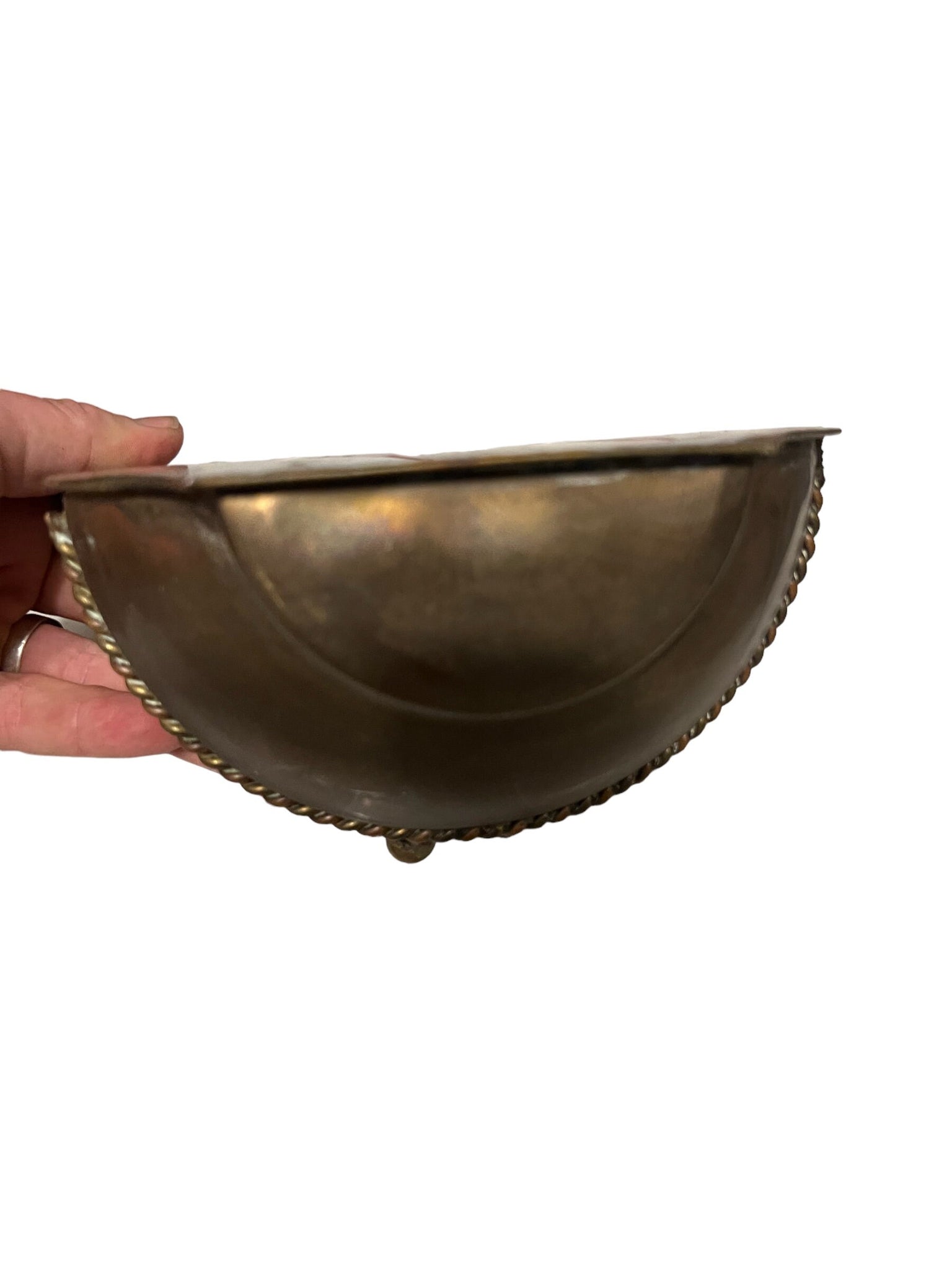 Vintage brass wall pockets