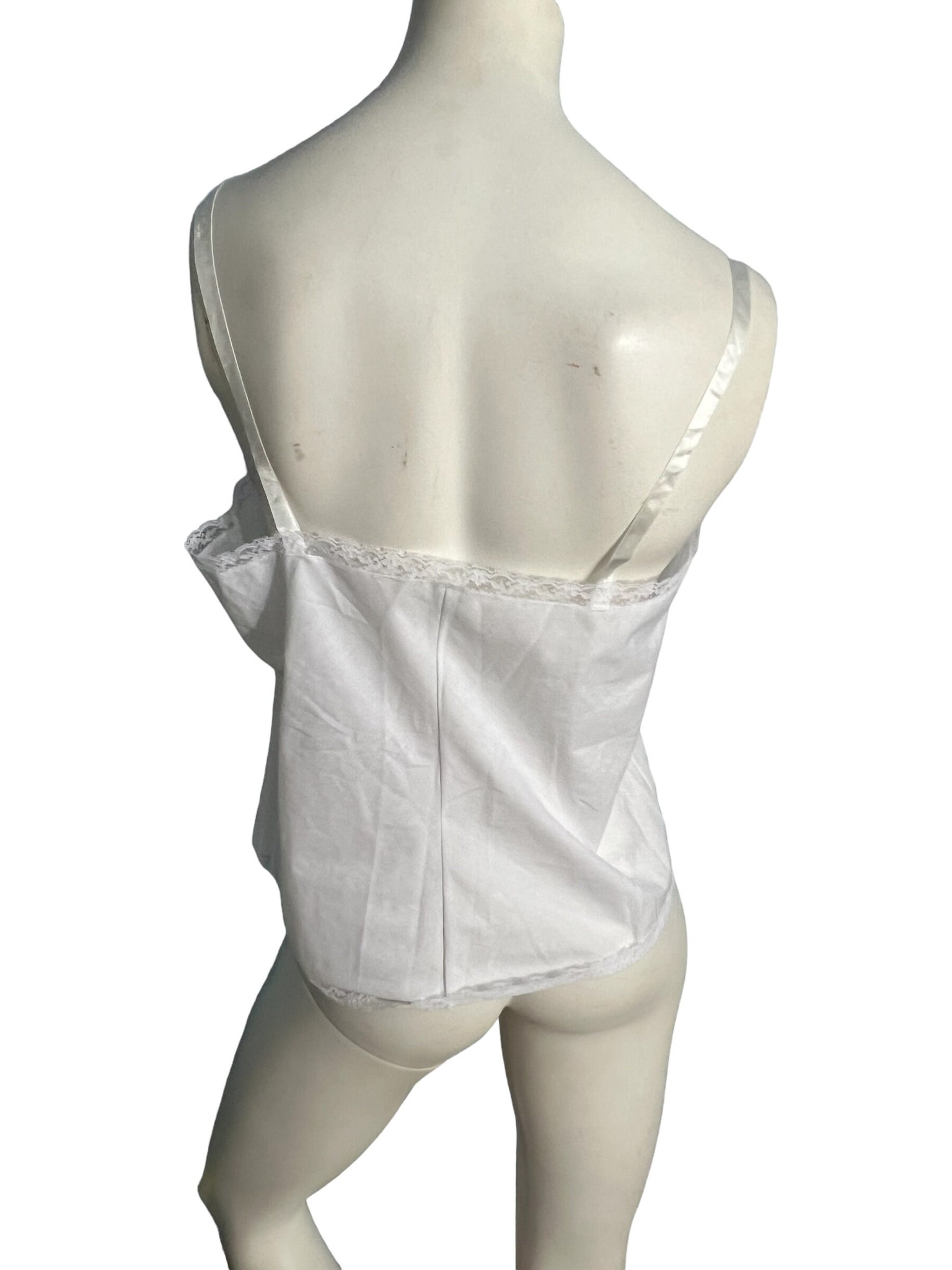 Vintage white cotton camisole L JCPenney
