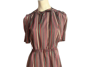 Vintage 80's striped dress pbj M