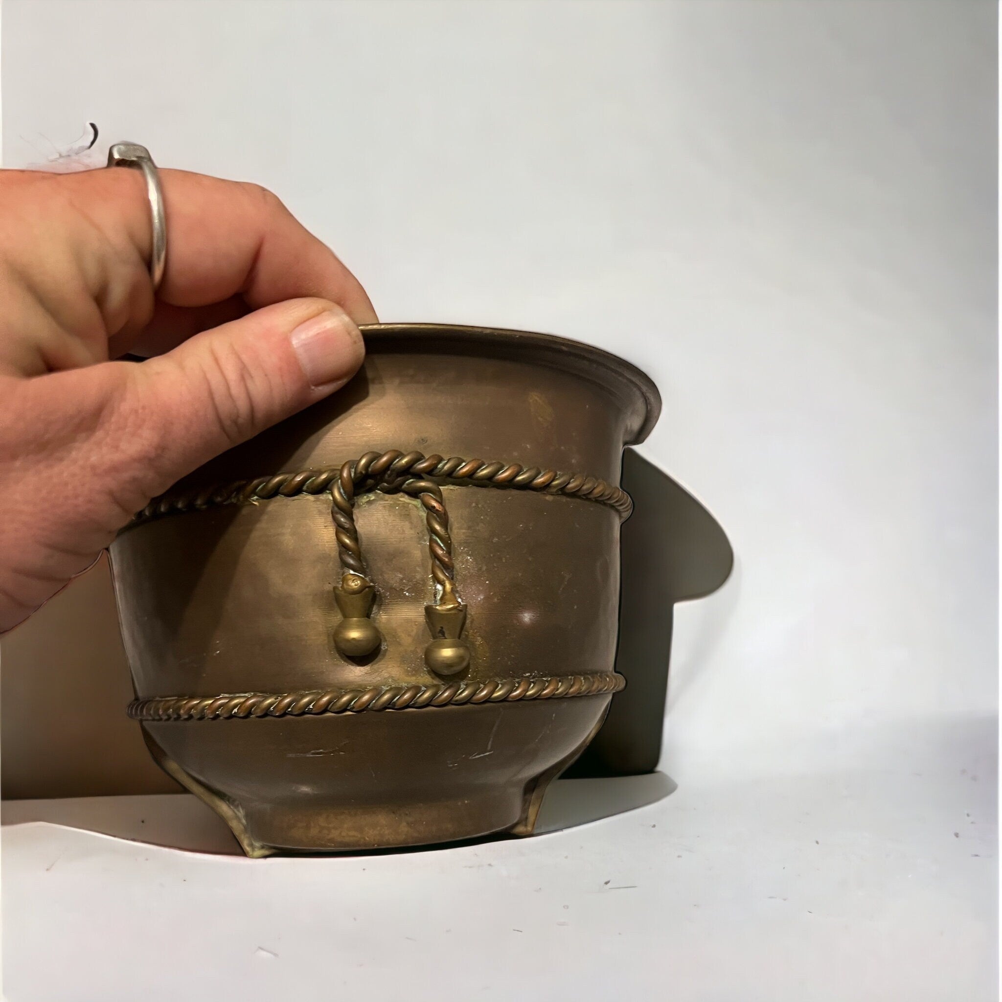 Vintage brass wall pockets