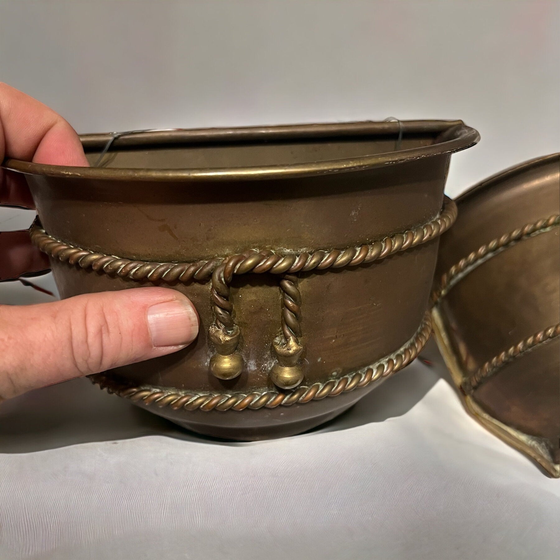 Vintage brass wall pockets