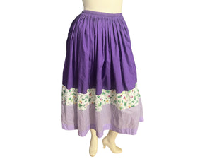 Vintage style patchwork skirt M
