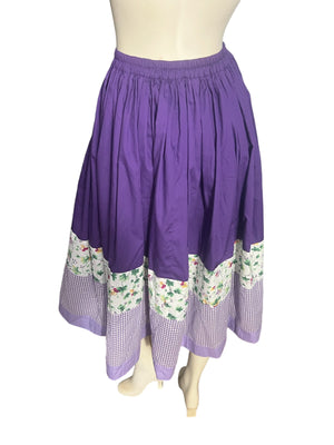 Vintage style patchwork skirt M
