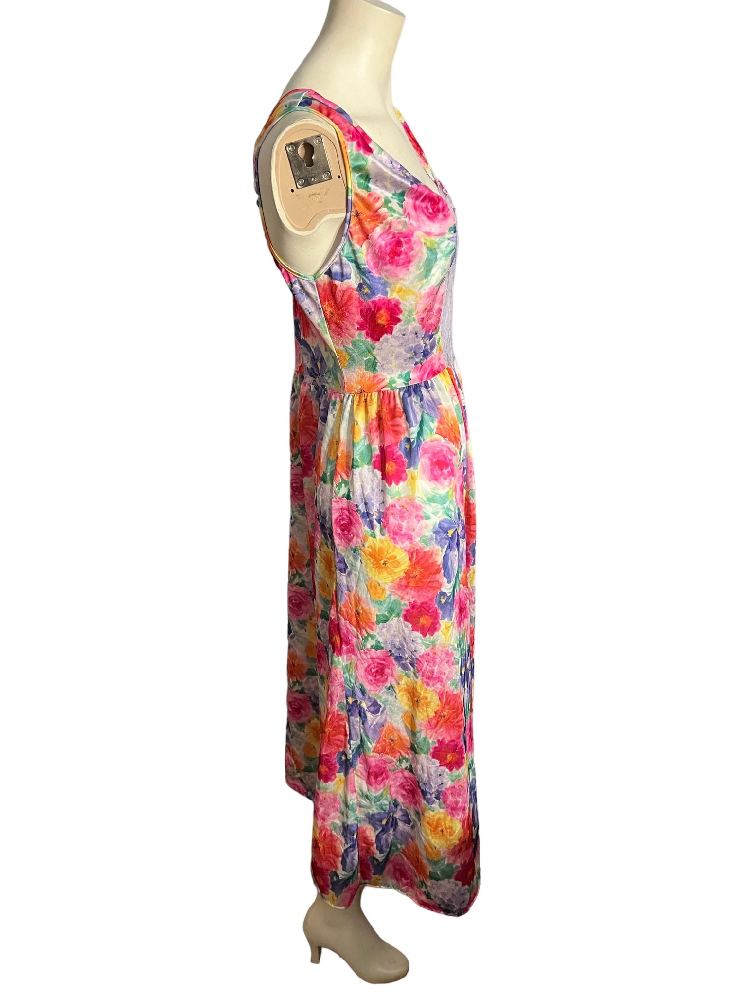 Vintage 80's floral nightgown L Adonna