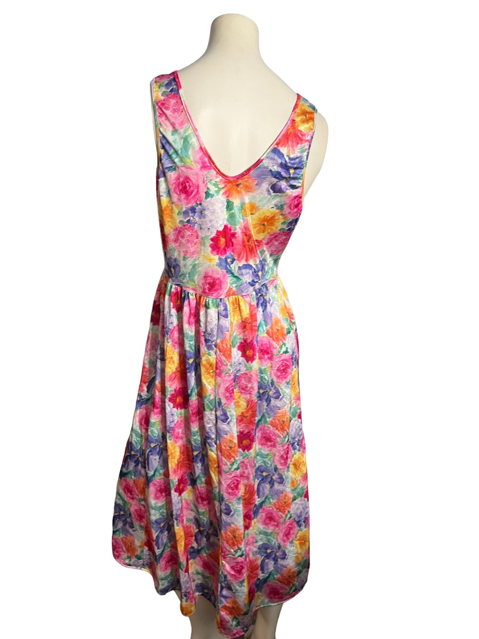 Vintage 80's floral nightgown L Adonna