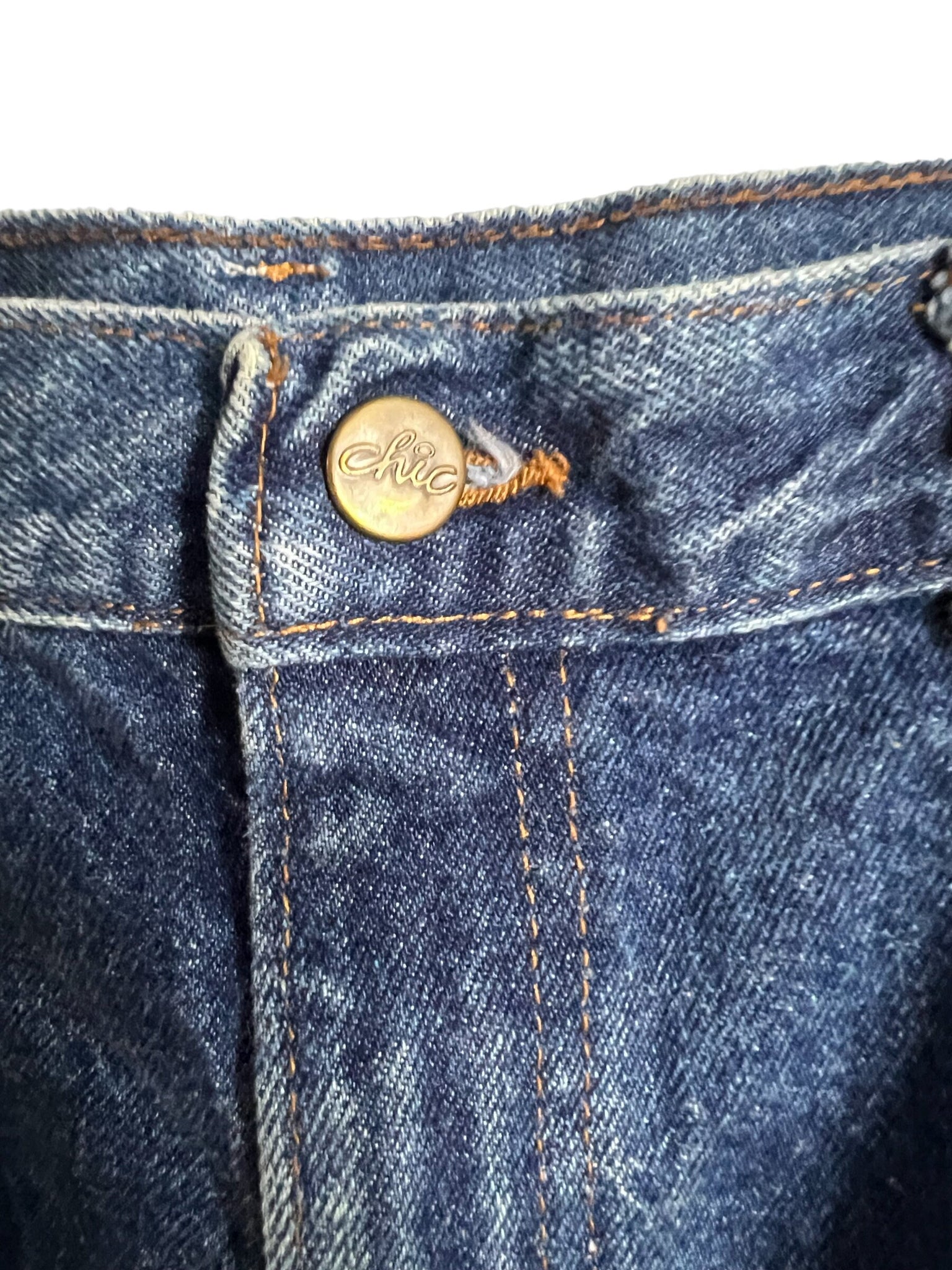 Vintage 80's high waist Chic jean skirt 20 XL