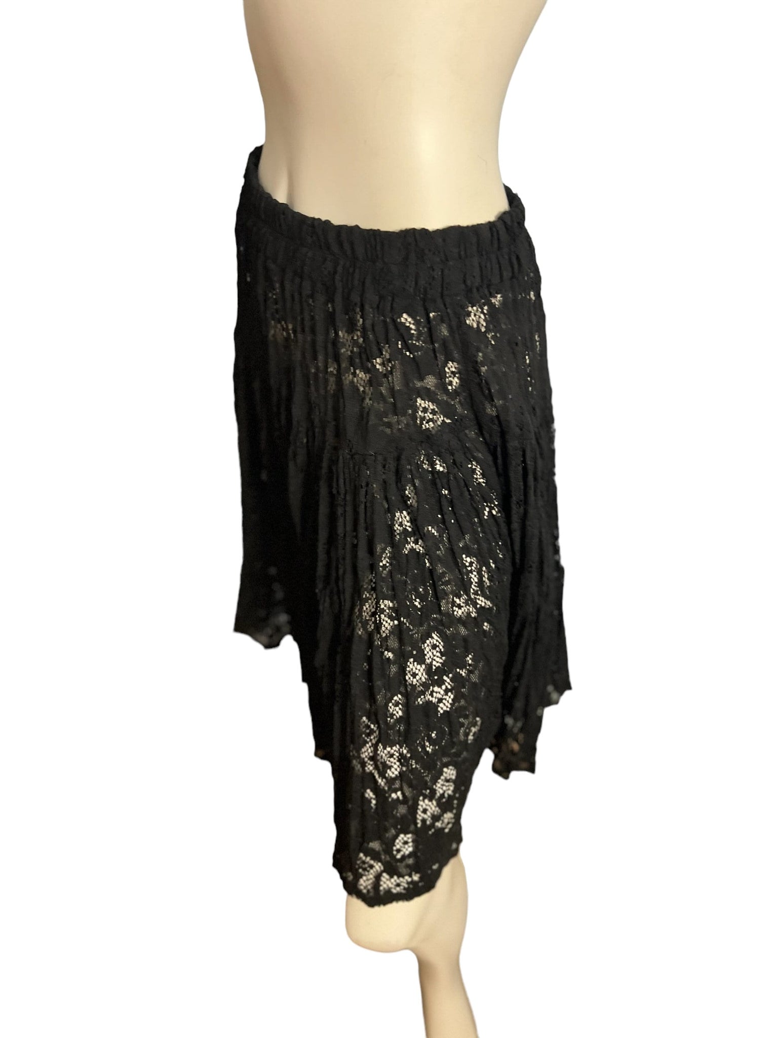 Vintage black lace skirt M Howard Wolf