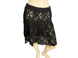 Vintage black lace skirt M Howard Wolf