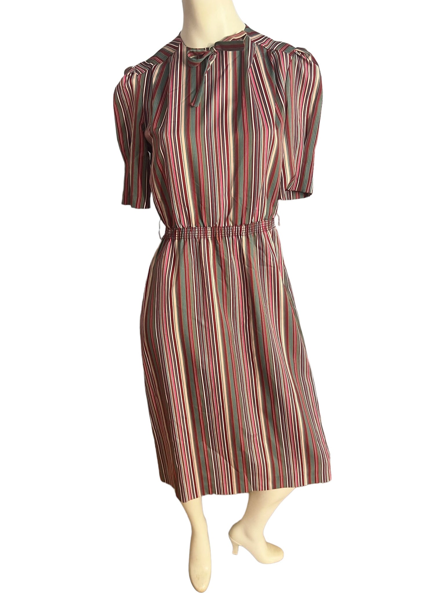 Vintage 80's striped dress pbj M