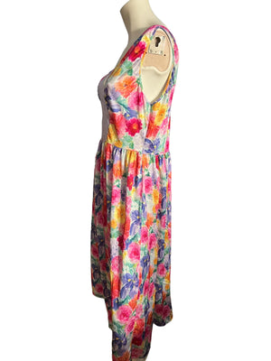 Vintage 80's floral nightgown L Adonna