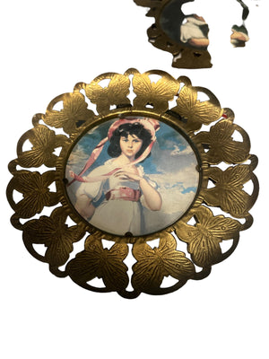 Vintage brass butterfly frames 4