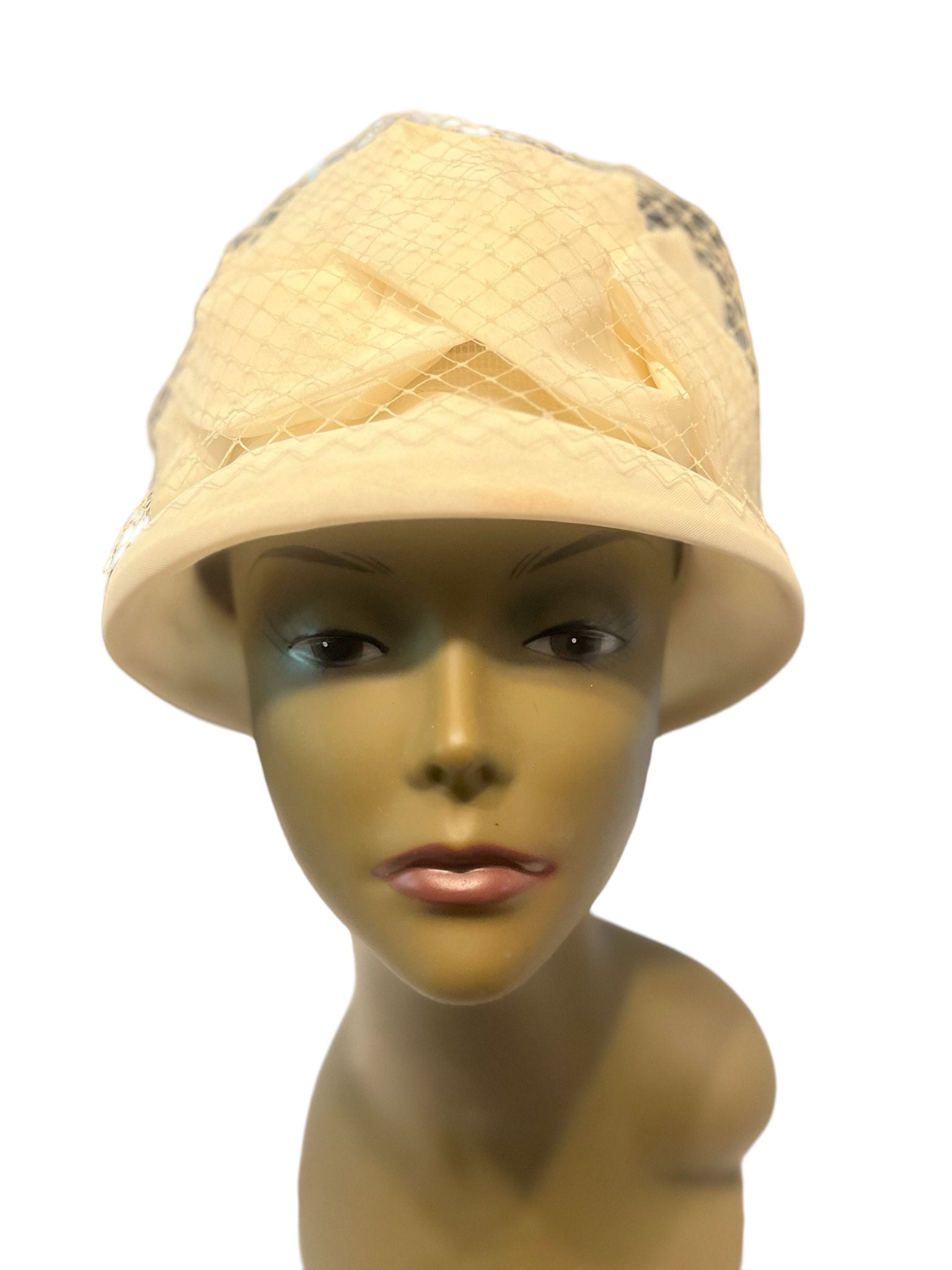 Vintage 60's cream net hat