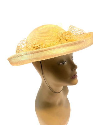 Vintage 80's gold metallic hat