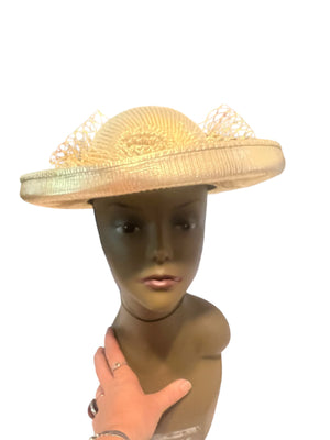 Vintage 80's gold metallic hat