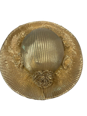 Vintage 80's gold metallic hat
