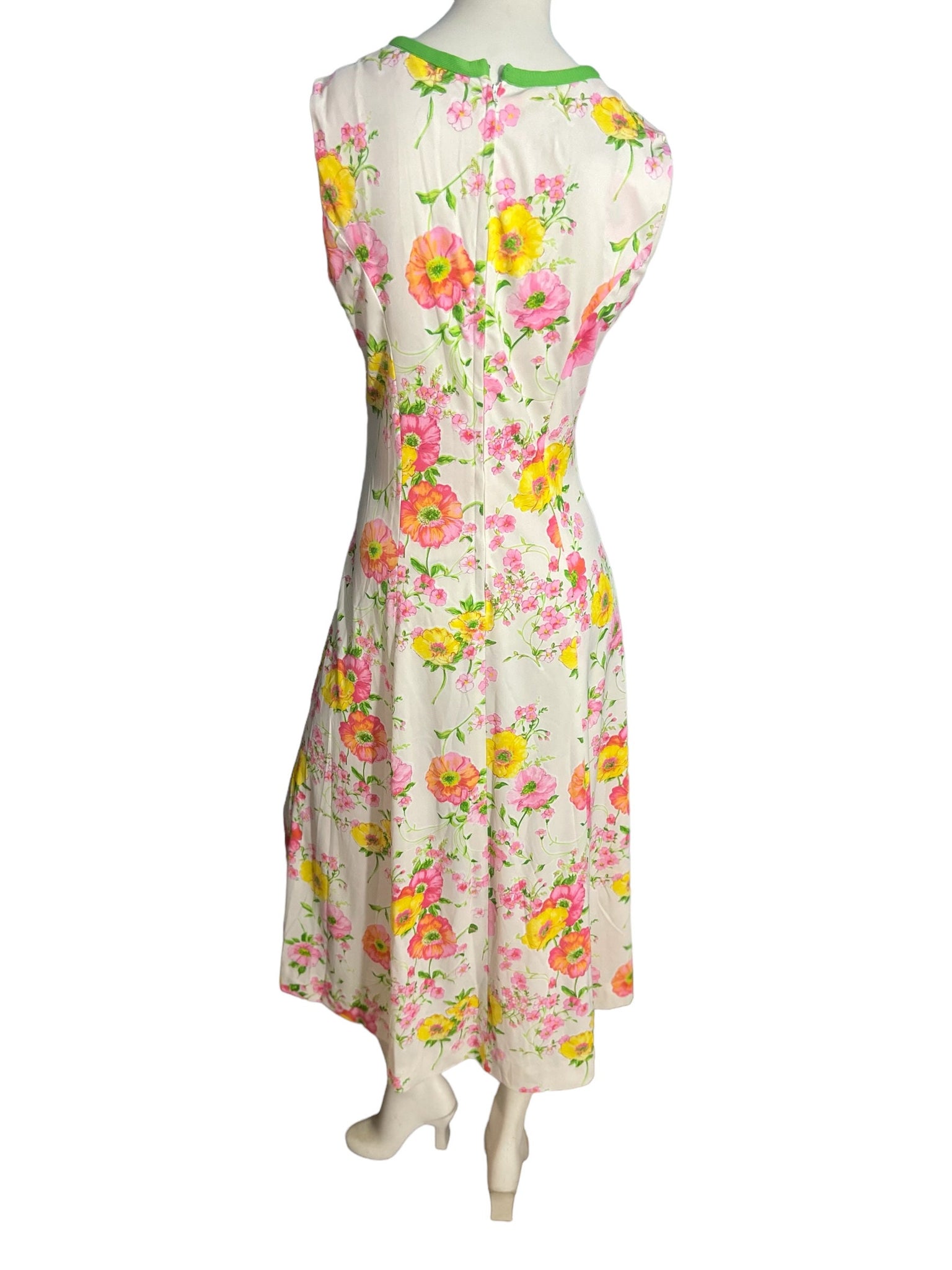 Vintage pastel floral 70's maxi dress & jacket M L