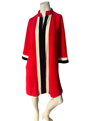 Vintage 70's red Vanity Fair short robe M 12