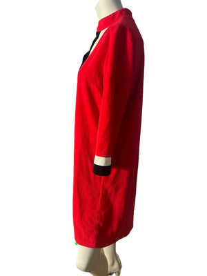 Vintage 70's red Vanity Fair short robe M 12