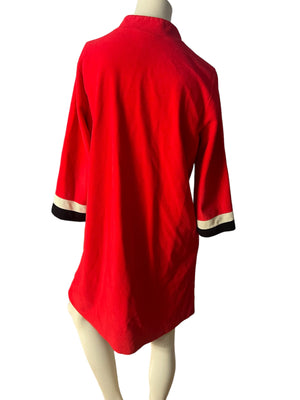 Vintage 70's red Vanity Fair short robe M 12
