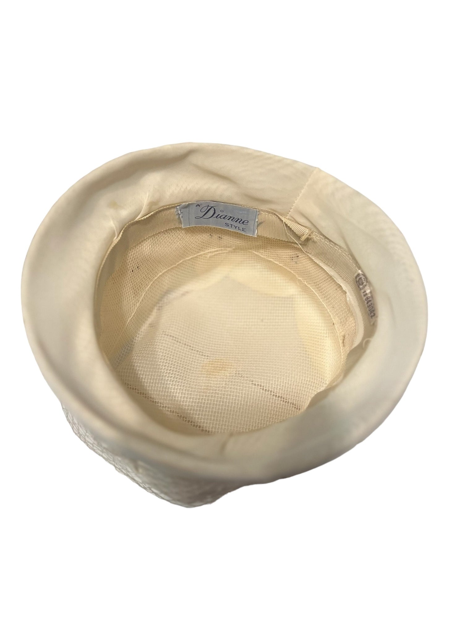 Vintage 60's cream net hat