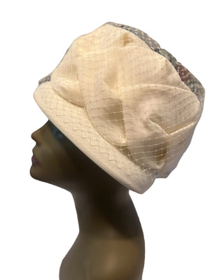 Vintage 60's cream net hat