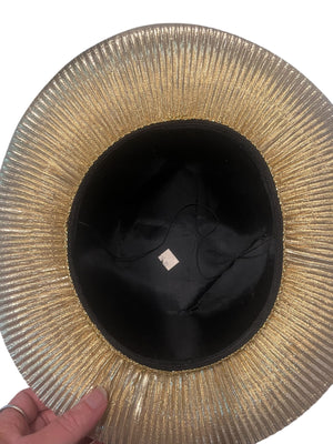 Vintage 80's gold metallic hat
