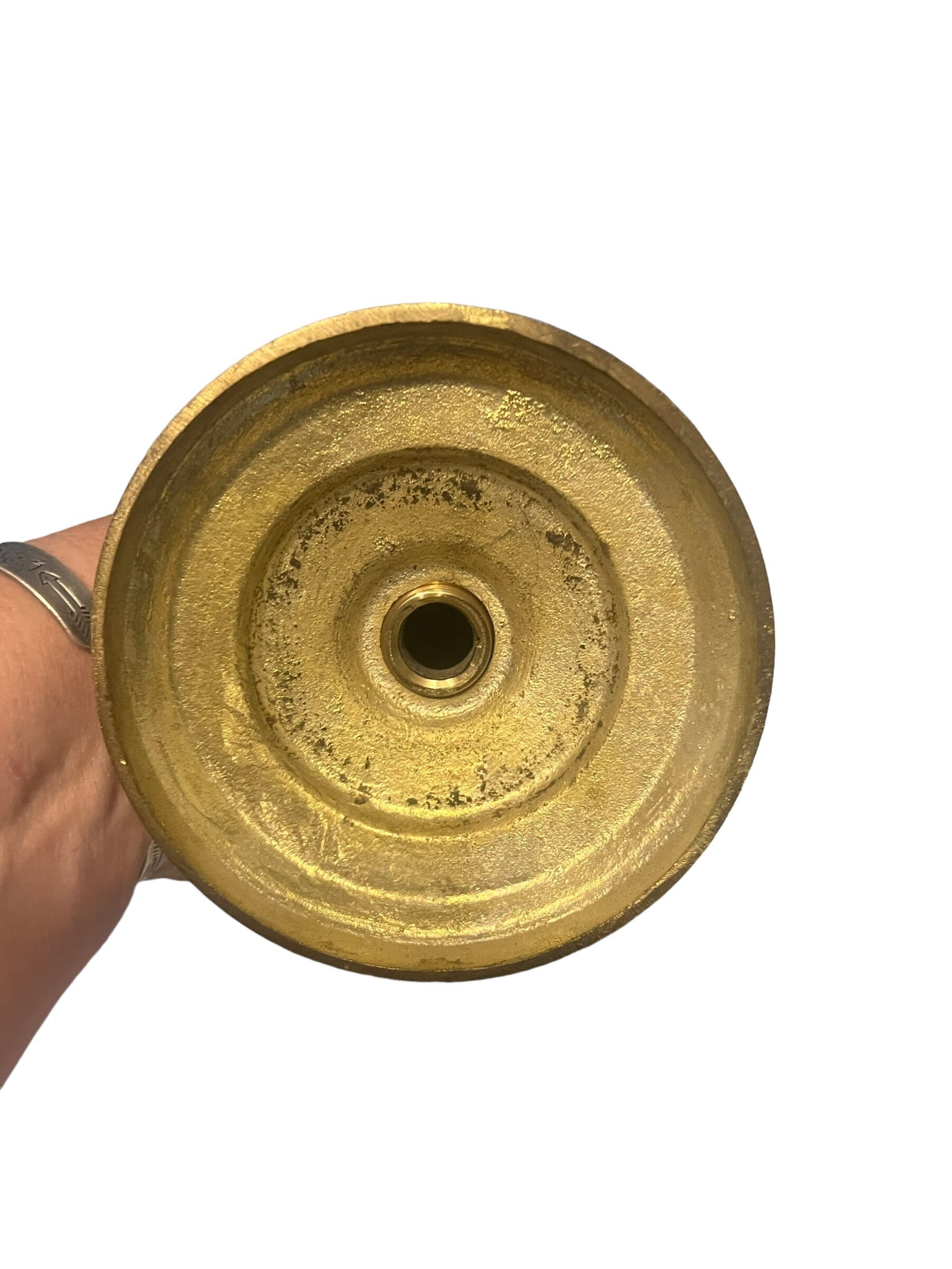 Vintage brass candlestick large