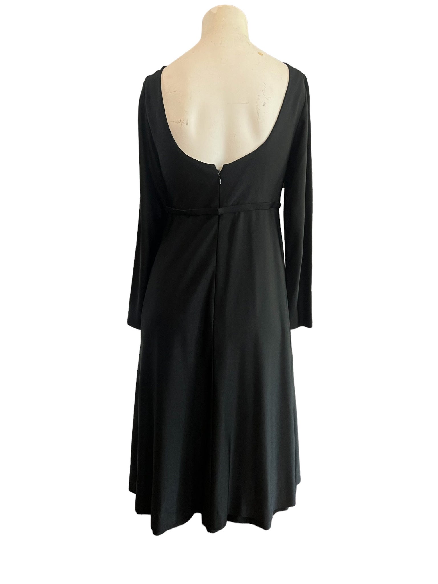 Vintage 70’s maxi dress black M