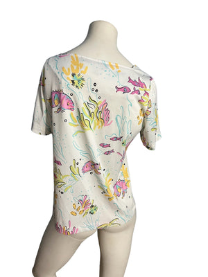 Vintage Vera 70's fish shirt 12 L