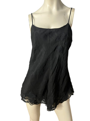 Vintage 80’s black teddy Delicates M
