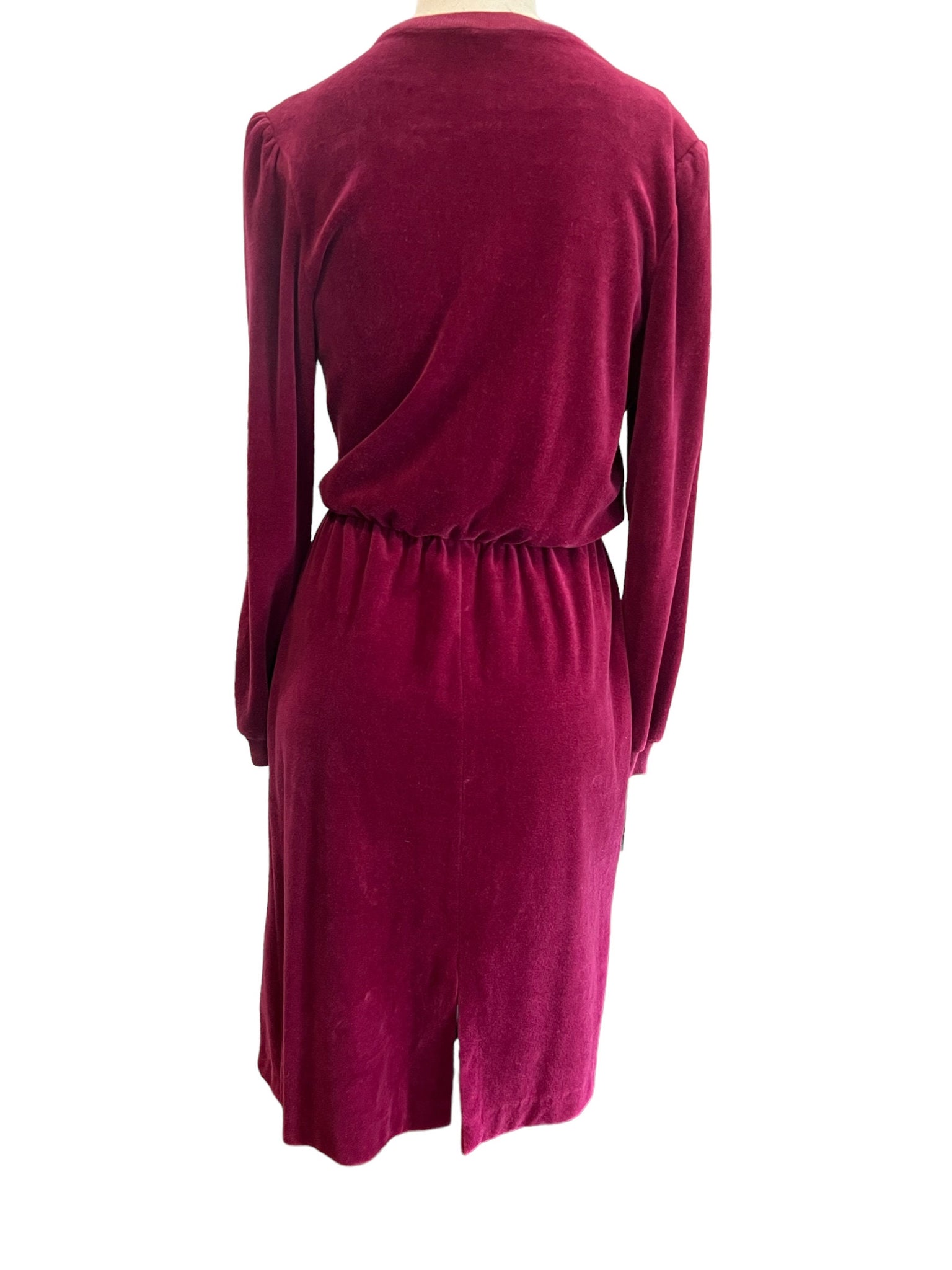 Vintage 80’s maroon Terry cloth dress M Patty O'Neil