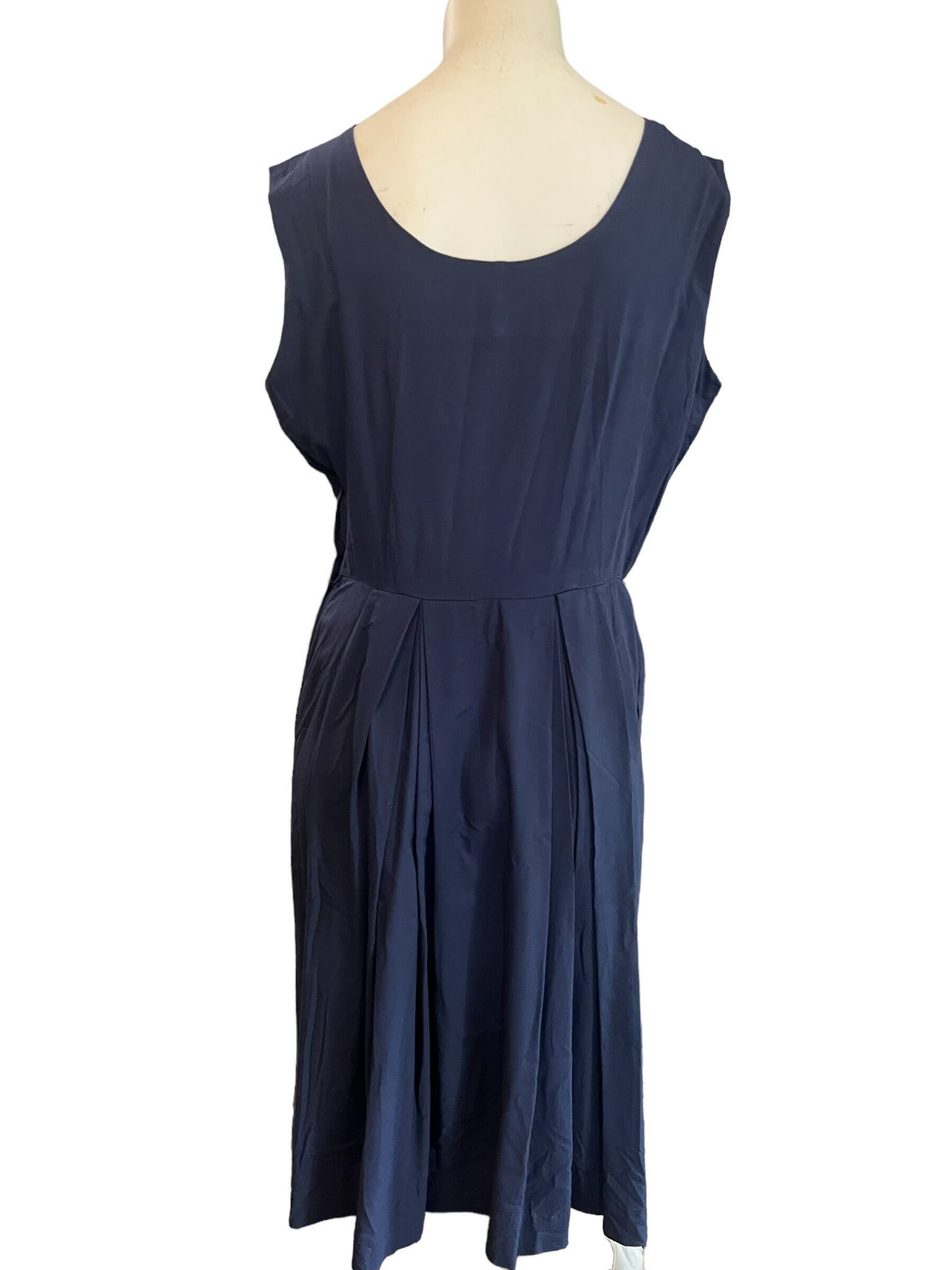 Vintage 50's blue navy dress L