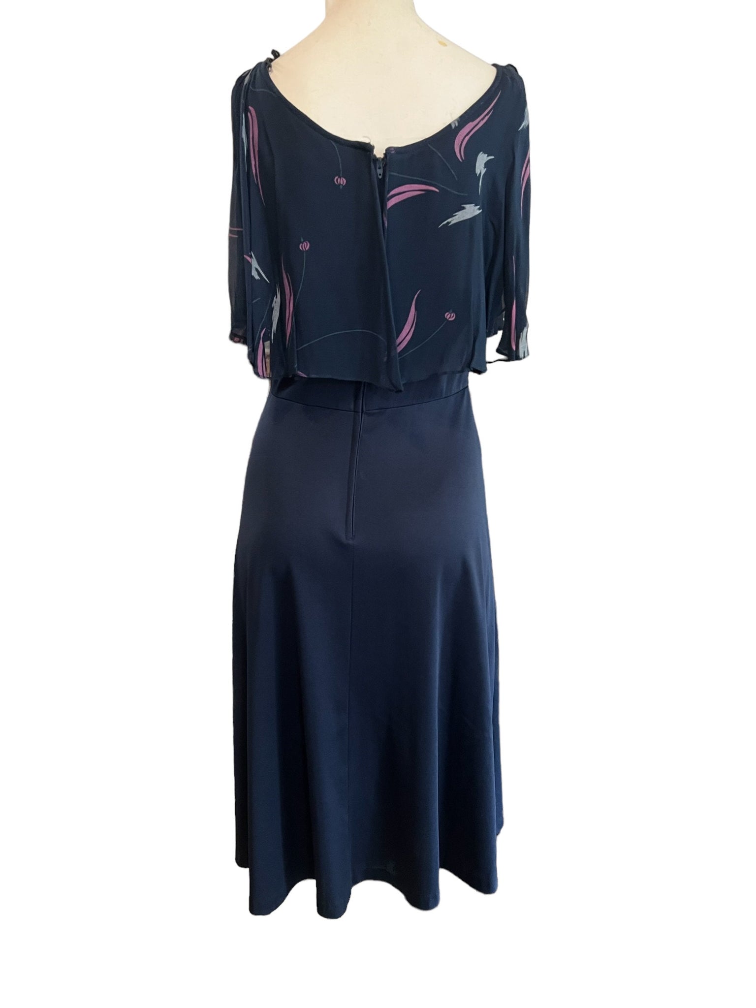Vintage 70’s ruffle dress blue M