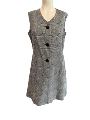 Vintage 70’s mod button dress L Westbury
